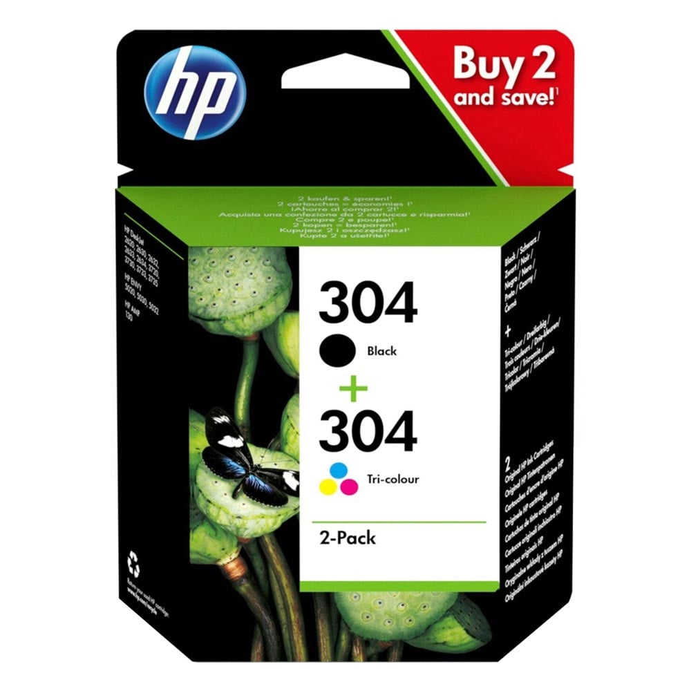 HP Inkjet Ink No.304 2-Pack (3JB05AE)
