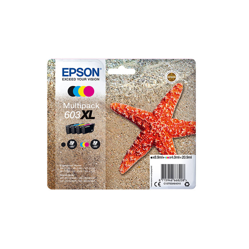 Epson Inkjet Ink 603XL Multipack (C13T03A64010) (EPST03A640)