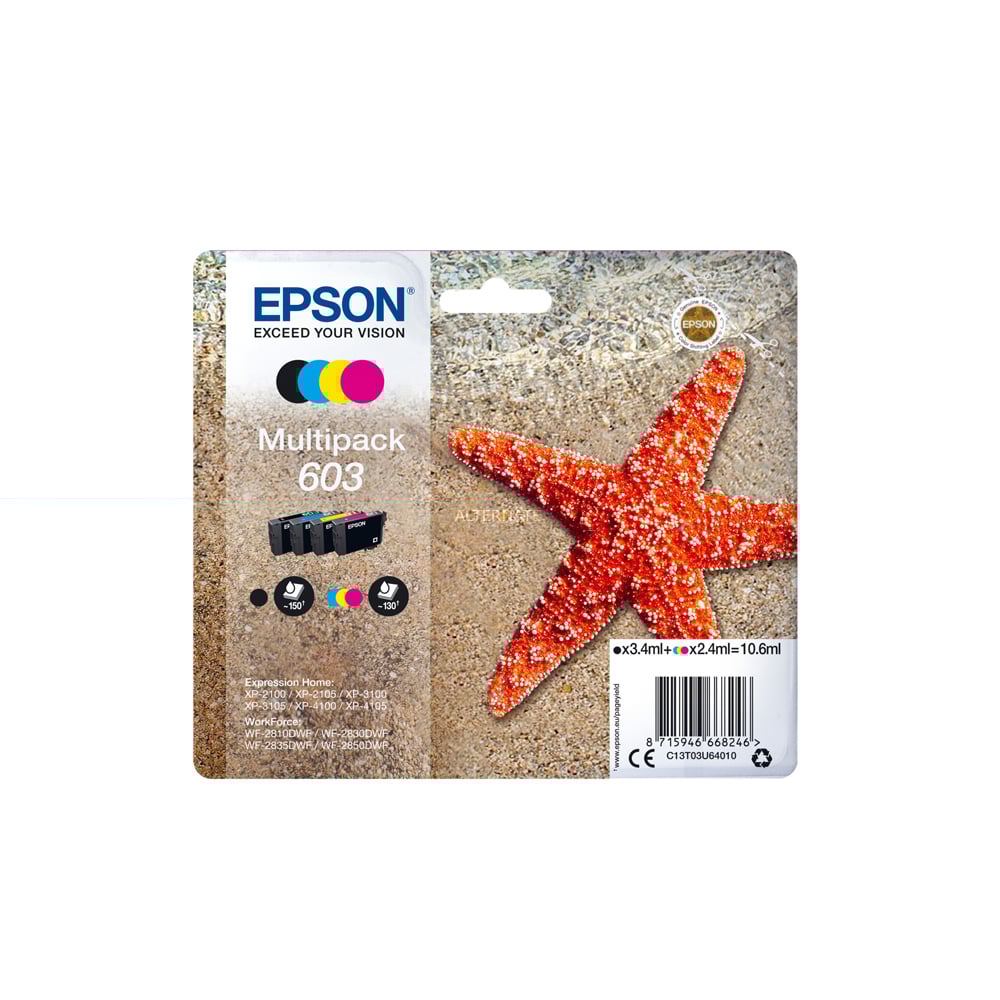 Epson Inkjet Ink 603 Multipack (C13T03U64010) (EPST03U640)