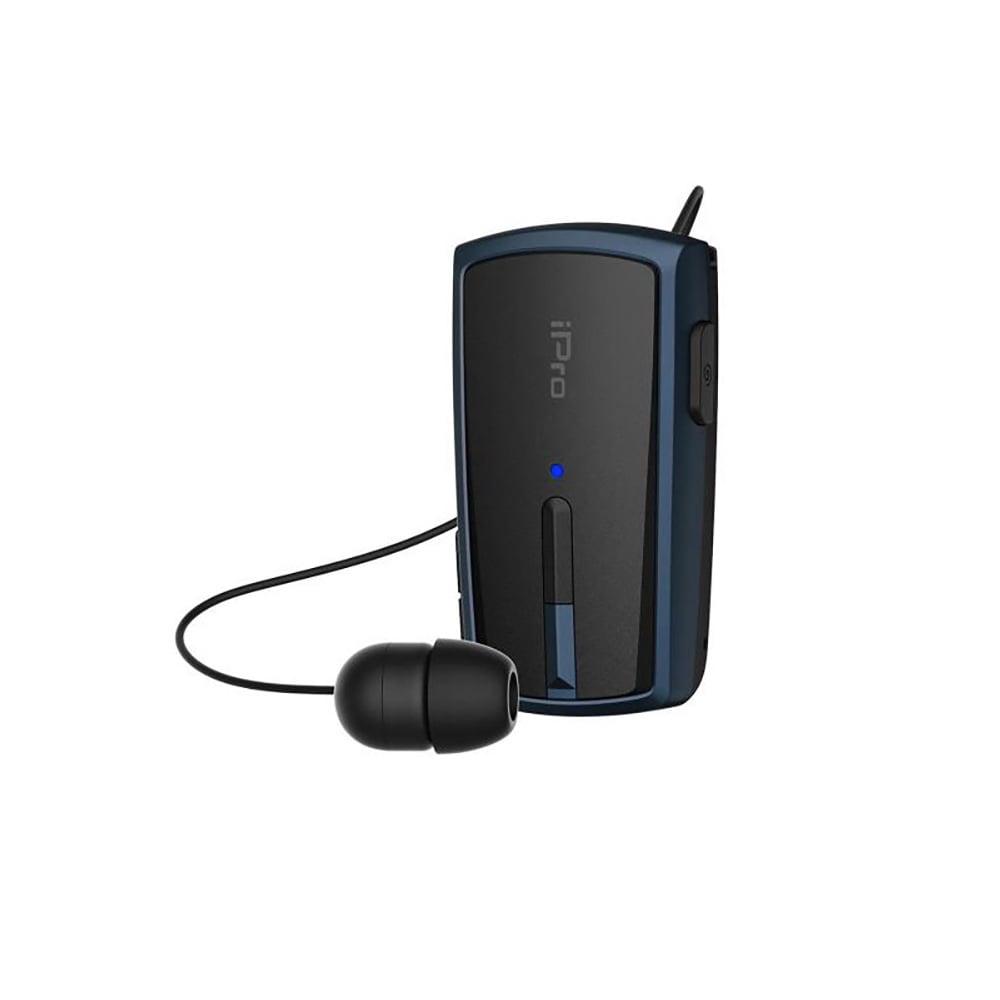 iPro RH120 Retractable Bluetooth Headset Black-Blue (RH120BBL) (IPRORH120BBL)