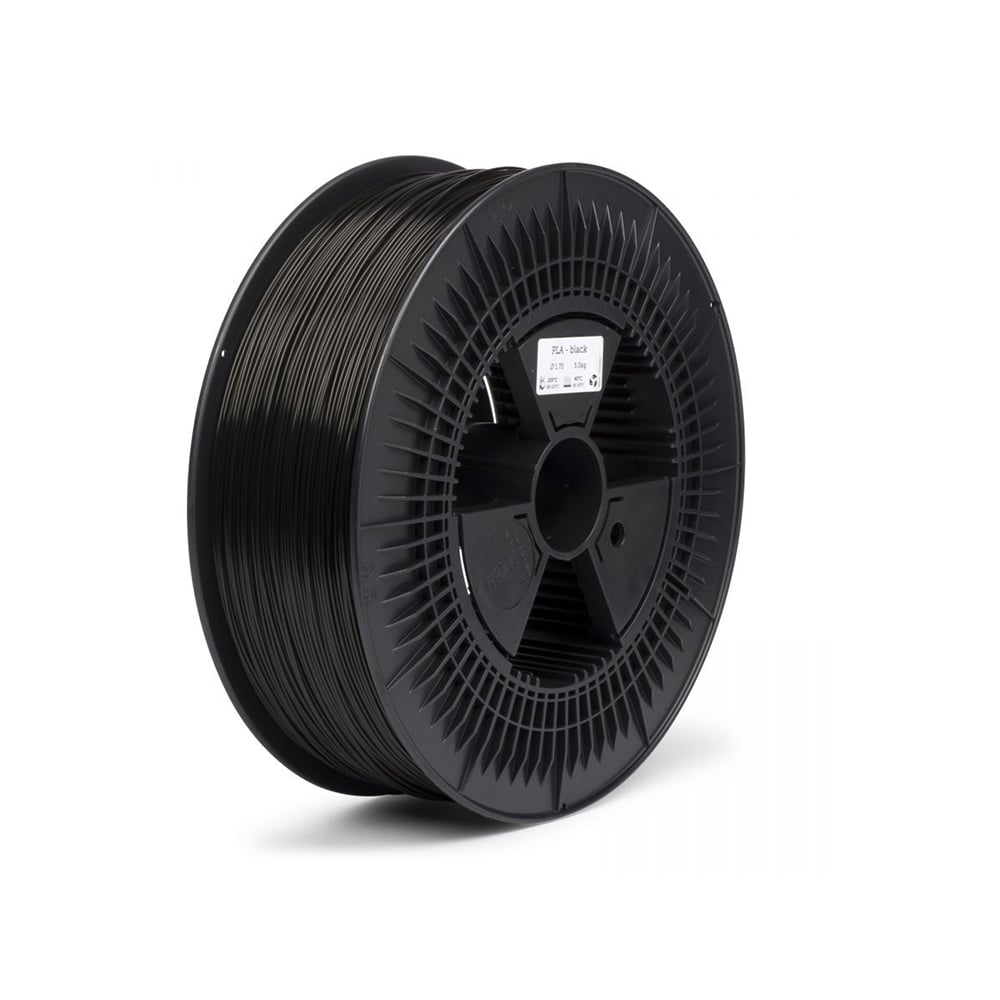 REAL PLA 3D Printer Filament - Black - spool of 5Kg - 2.85mm (REALPLABLACK5000MM3)