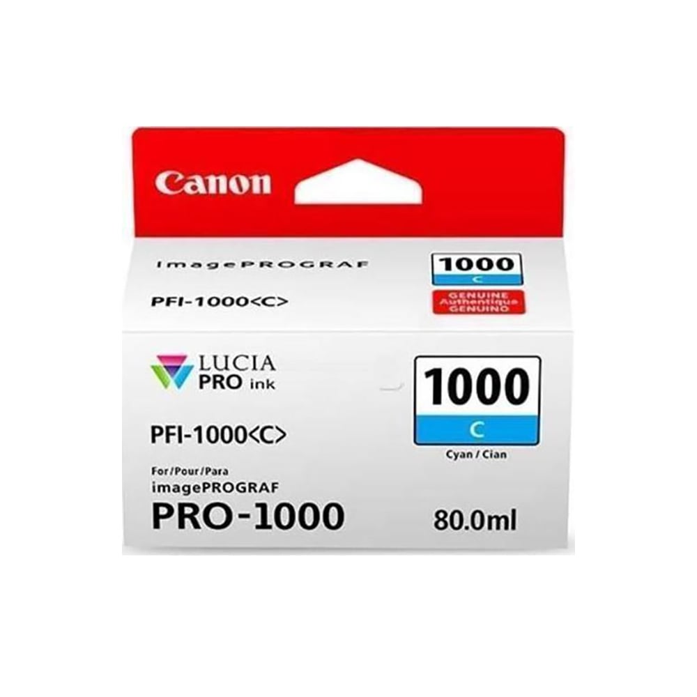 Canon Inkjet Ink PFI1000C Cyan (0547C001) (CANPFI-1000C)