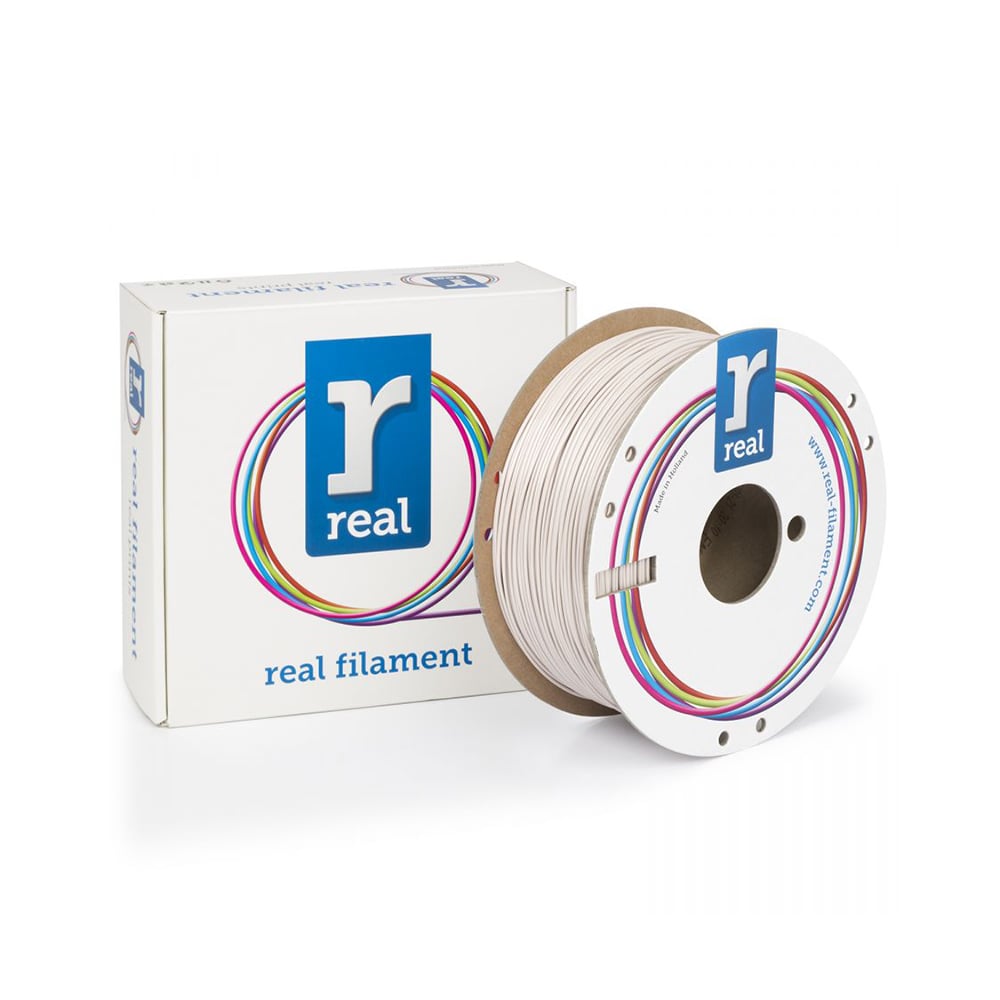 REAL PETG Recycled 3D Printer Filament - White - spool of 1Kg - 1.75mm