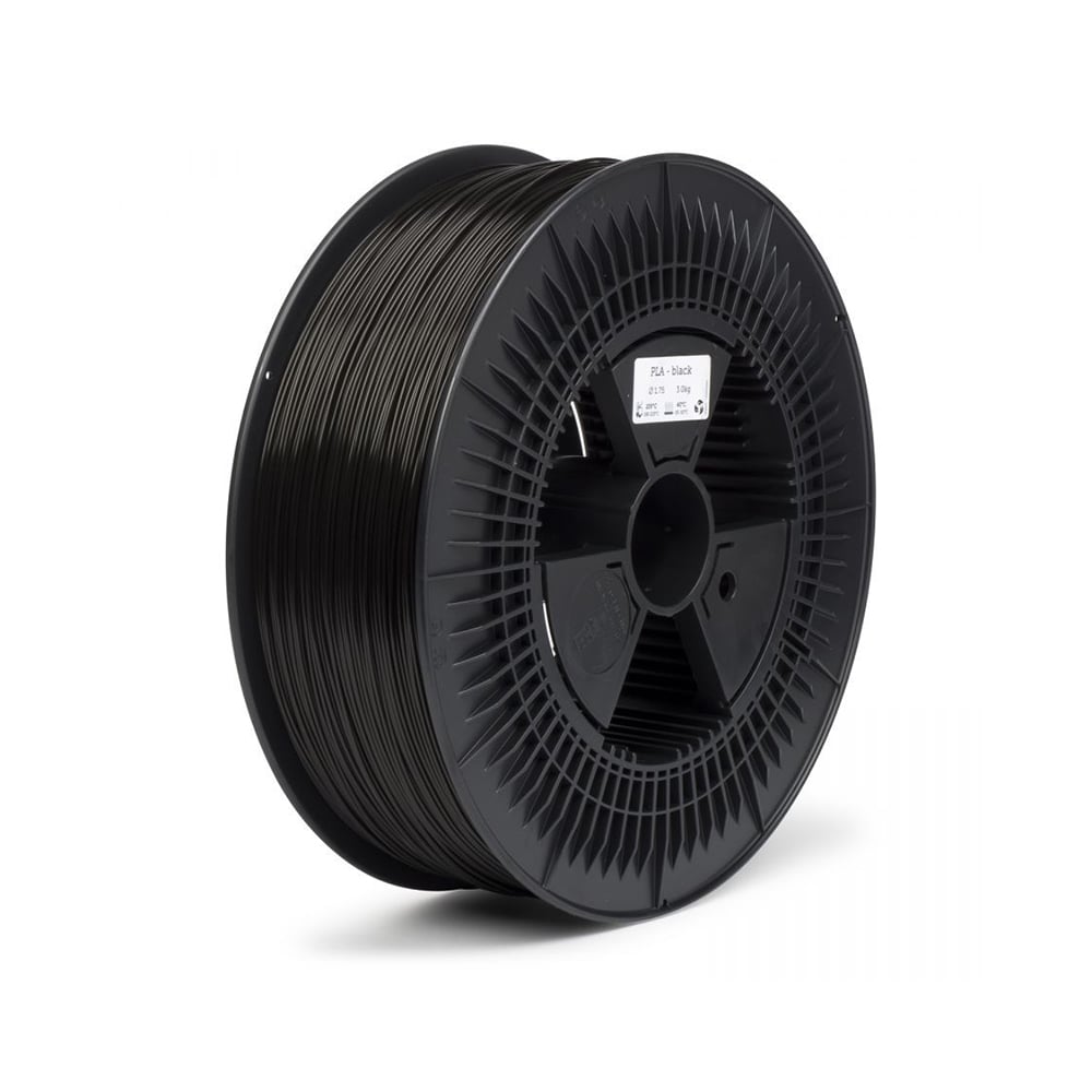 REAL PLA 3D Printer Filament - Black - spool of 5Kg – 2.85mm (REALPLARBLACK5000MM285)