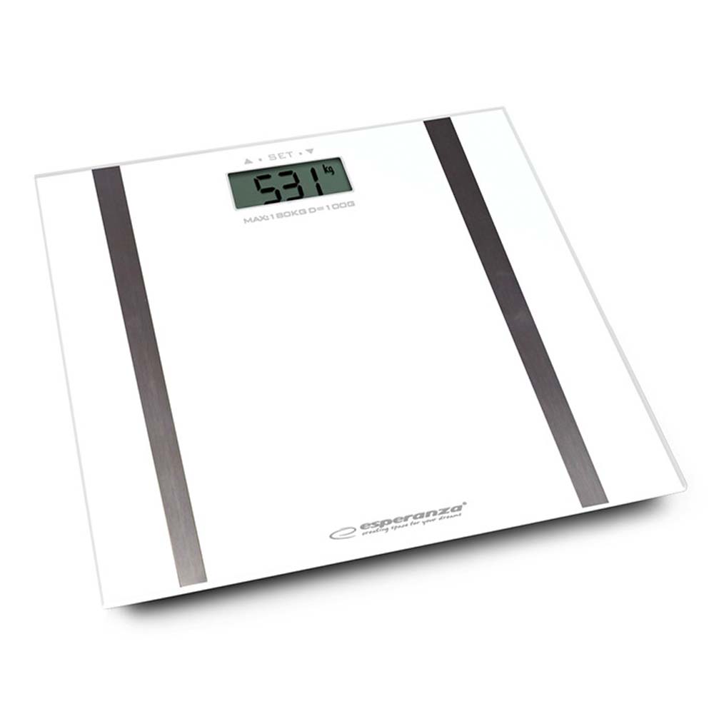 Electronic Bathroom Scale Body Fat Analyzer White Esperanza EBS018W