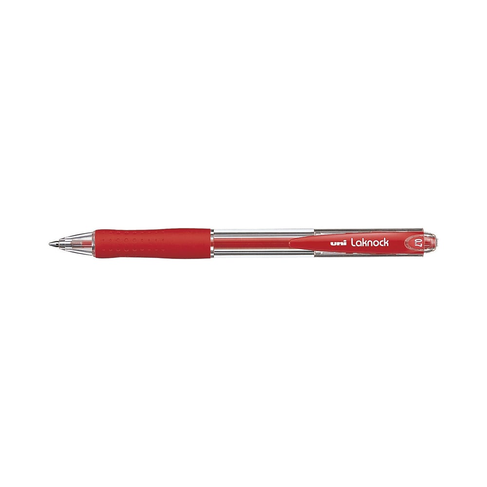 Uni-Ball Pen Sn-100 Laknock Button 0.7 Red (SN10007R)