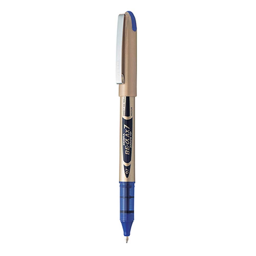 Zebra AX7 Zebroller Gold RollerPen 0.7mm Blue (ZB-15992Z) (ZEBZB-15992Z)