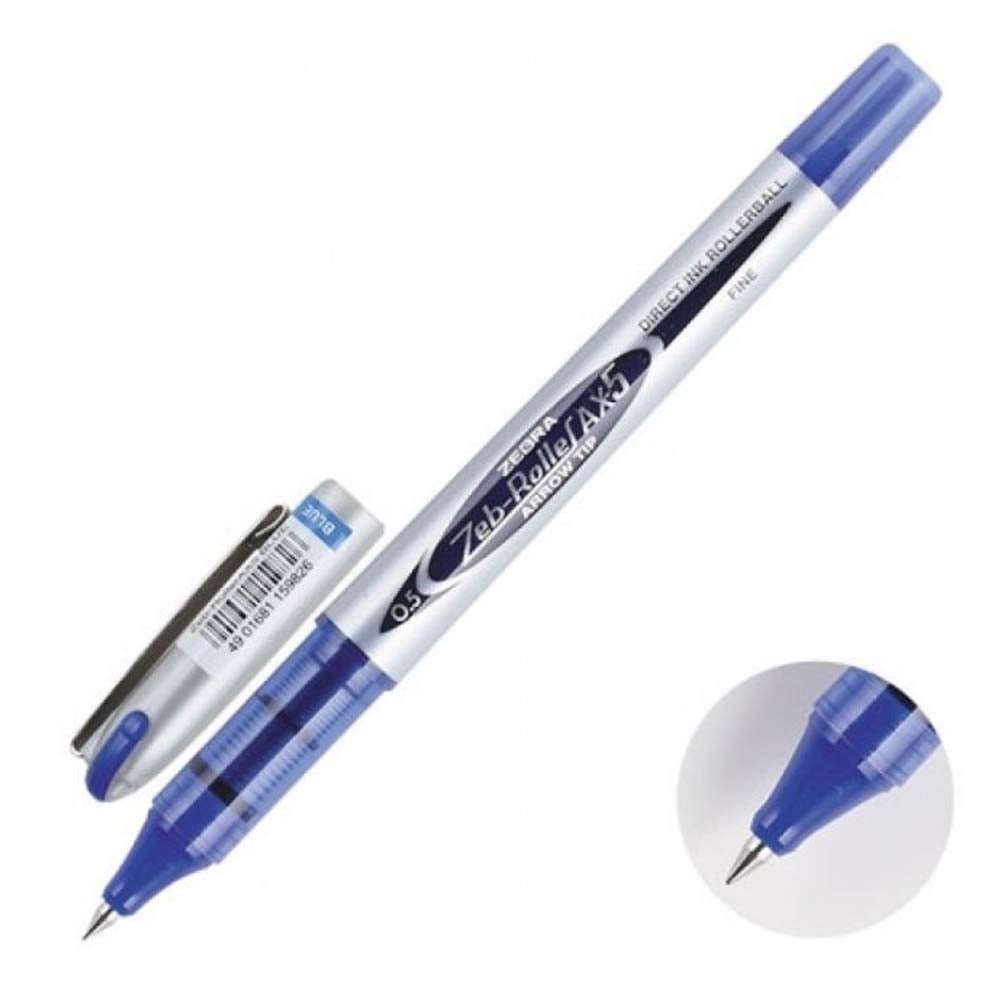 Zebra AX5 Zebroller Silver RollerPen 0.5mm Blue (ZB-15982Z) (ZEBZB-15982Z)