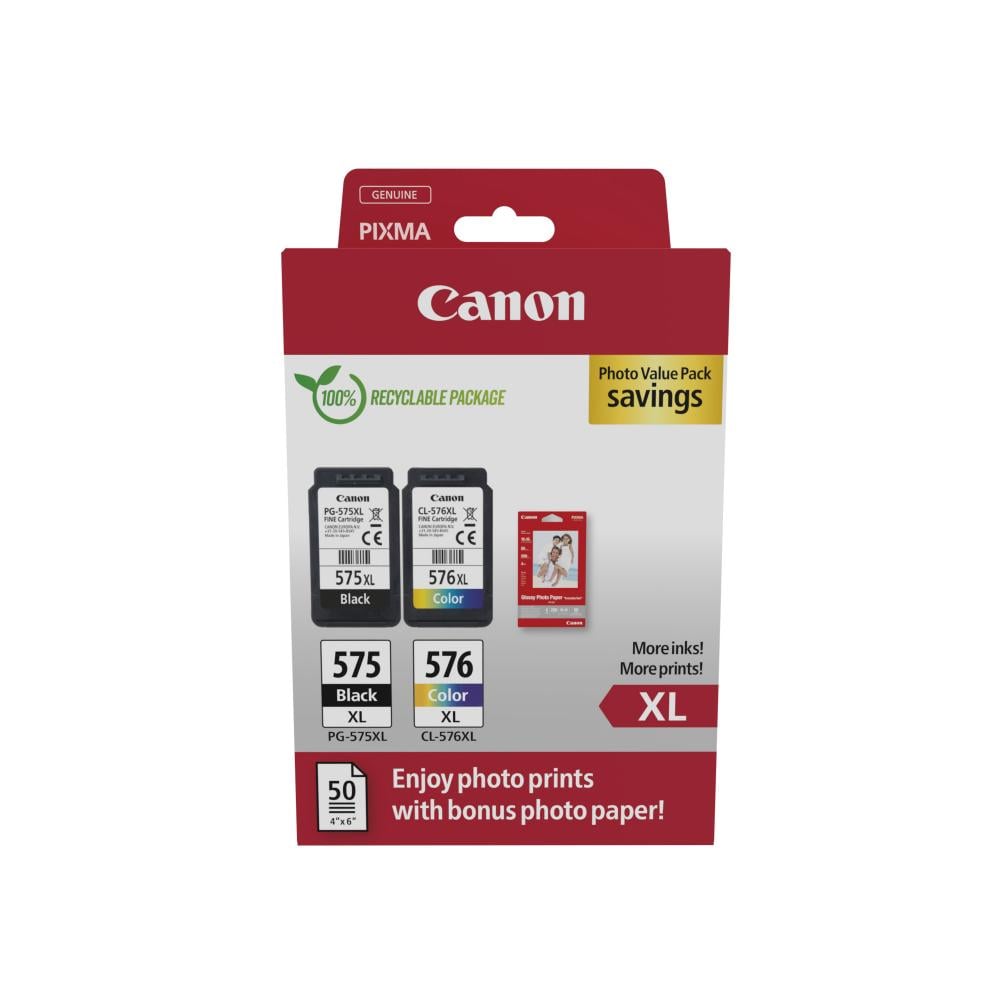 Canon Inkjet Ink PG-575XL/CL-576XL Ph.Value Pack (5437C006) (CANCL-576XLPVP)
