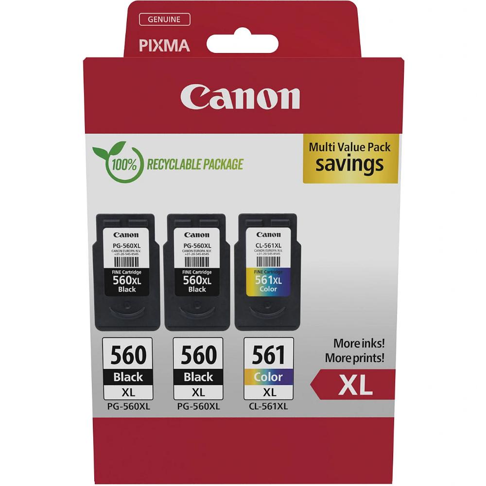 Canon Inkjet Ink PG-560XLx2/CL-561XL MultiPack (3712C009) (CANPG-560XLMP)