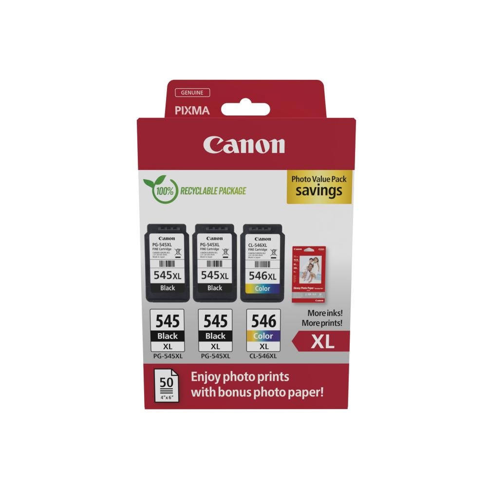 Canon Inkjet Ink PG-545XLx2/CL-546XL Ph. Value Pack (8286B015) (CANCL-546XLPVP)
