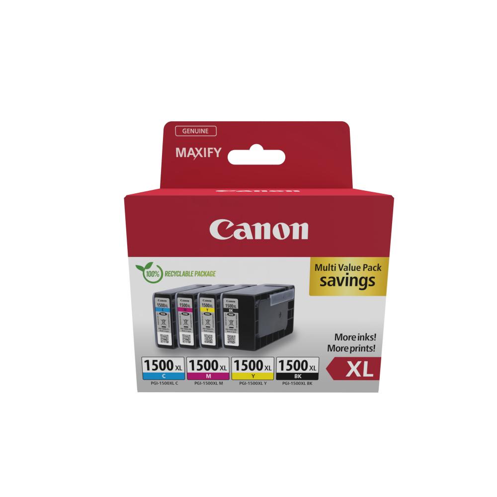 Canon Inkjet Ink PGI-1500XL CMYK Multipack (9182B010) (CANPGI1500XLMP)