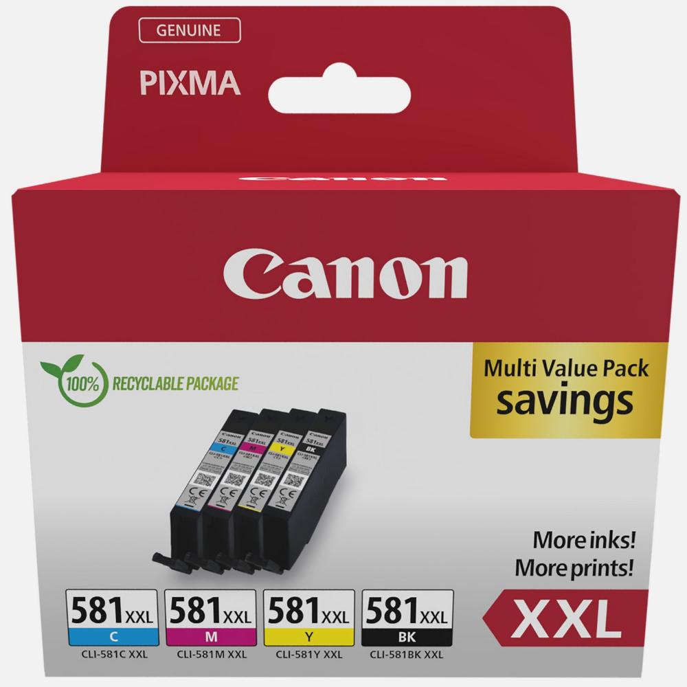 Canon Inkjet Ink CLI-581XXL CMYK (1998C007) (CANCLI-581XXLMP)