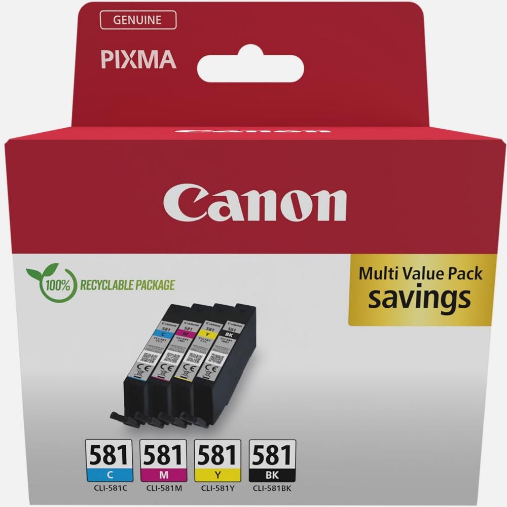 Canon Inkjet Ink CLI-581 CMYK (2103C007) (CANCLI-581MP)