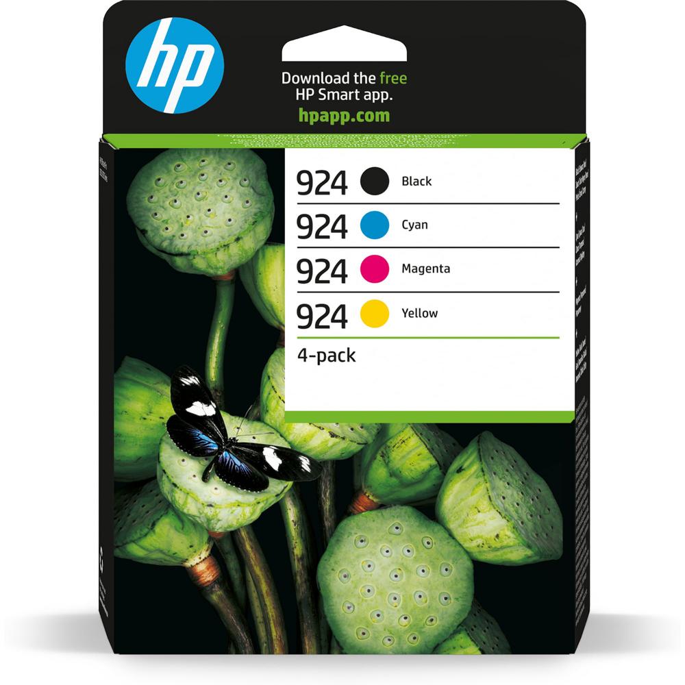 HP Inkjet Ink No.924 CMYK 4-Pack (6C3Z1NE)