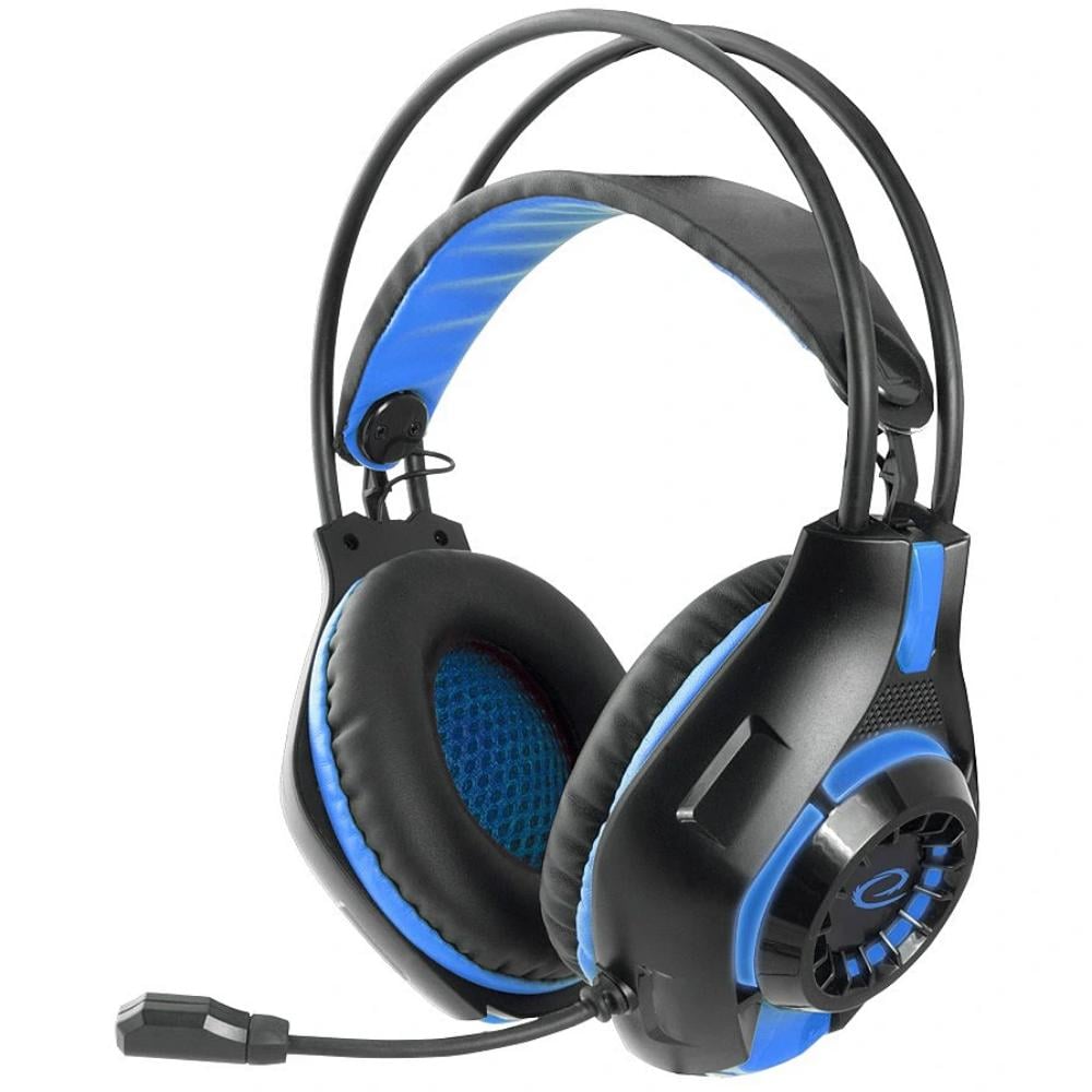 Esperanza Deathstrike Over Ear Gaming Headset with 3.5mm Connection Blue (EGH420B) (ESPEGH420B)
