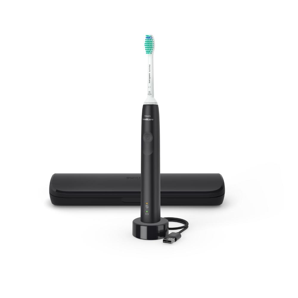 Philips Sonicare 3100 Series Electric Toothbrush and Travel Case Black (HX3673/14)