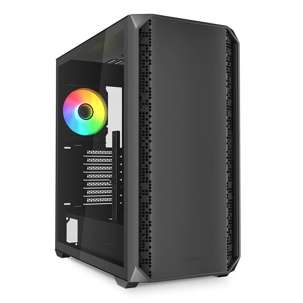 Sharkoon AK2 RGB (black, Tempered Glass)