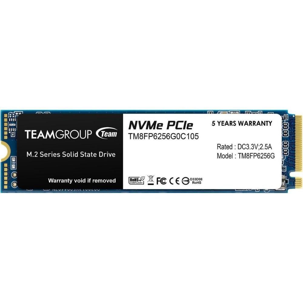 TeamGroup SSD 256GB MP33 PCIe M.2 PCIe 3.0 x4 NVME (TM8FP6256G0C101) (TEGTM8FP6256G0C101)