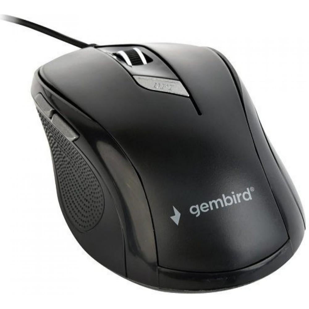 Gembird Mus-6b-01 Mouse (Optical; 1600 DPI; Black) (MUS-6B-01) (GEMMUS-6B-01)