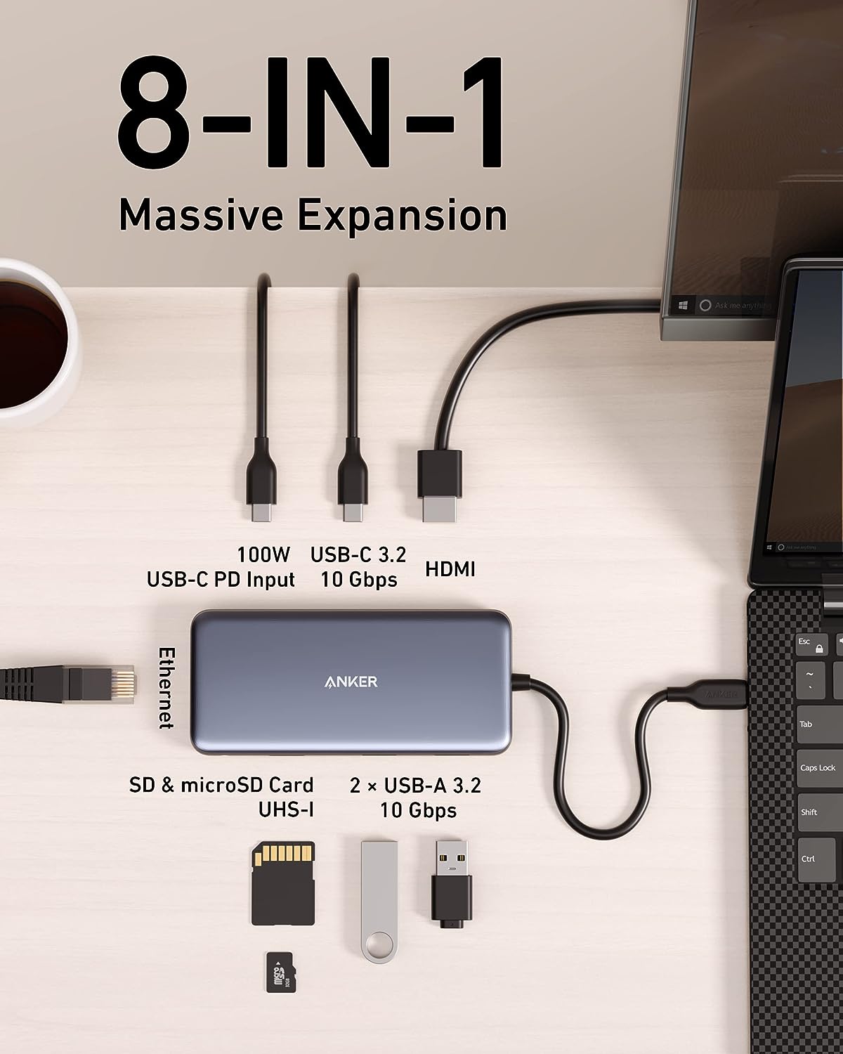 ANKER HUB 555 USB Type-C 8 In 1