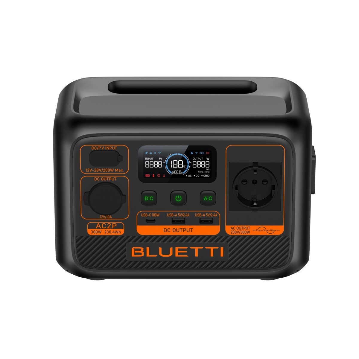 BLUETTI Premium AC2P Portable Power Station, 300W AC Outlet 230.4Wh