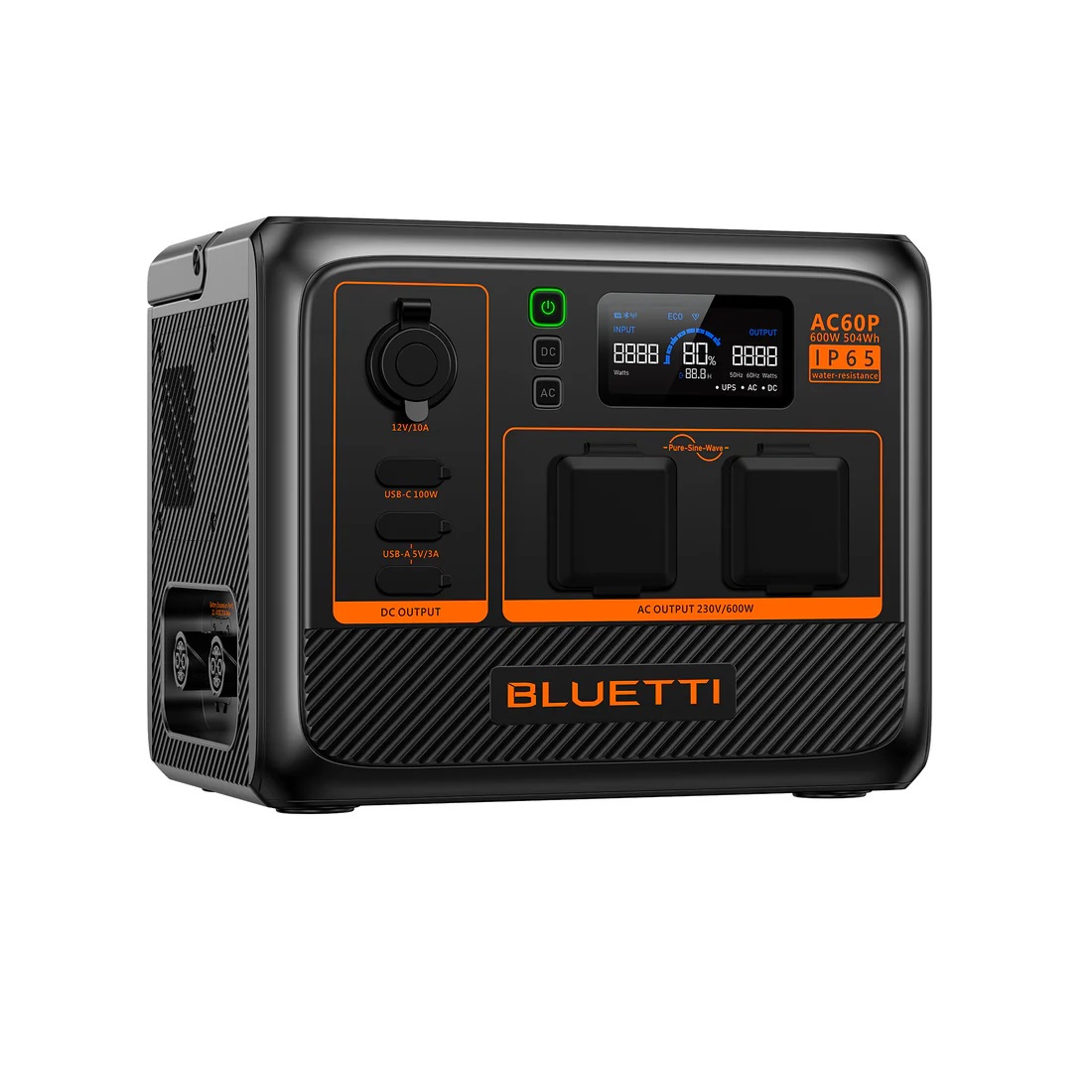 BLUETTI Premium AC60P Portable Power Station Expandable IP65, 600W AC Outlet 504Wh