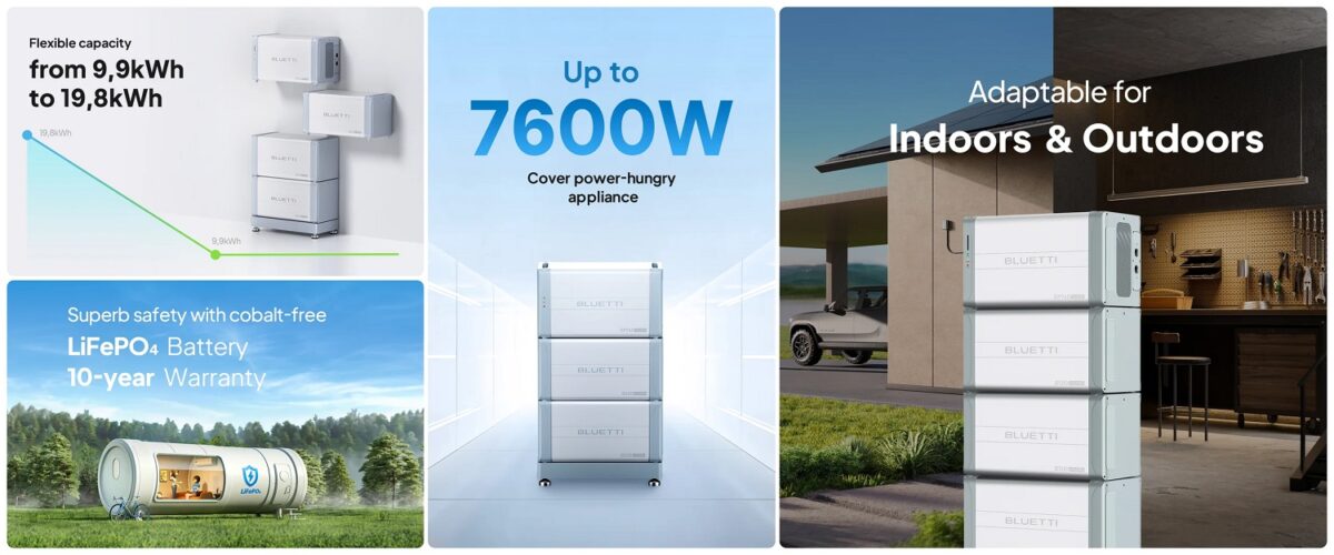 BLUETTI Power Station EP760 Expandable, 7600W AC, No Battery Single Phase