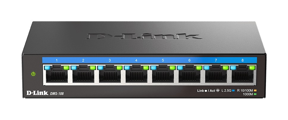 D-LINK Switch DMS-108 8-Port 2.5G Multi-Gigabit Desktop