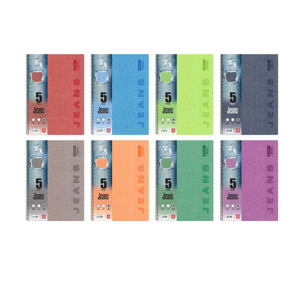 Typotrust Jeans Τετράδιο Σπιράλ A4 5 θεμάτων (4545-19) (TYP4545-19)