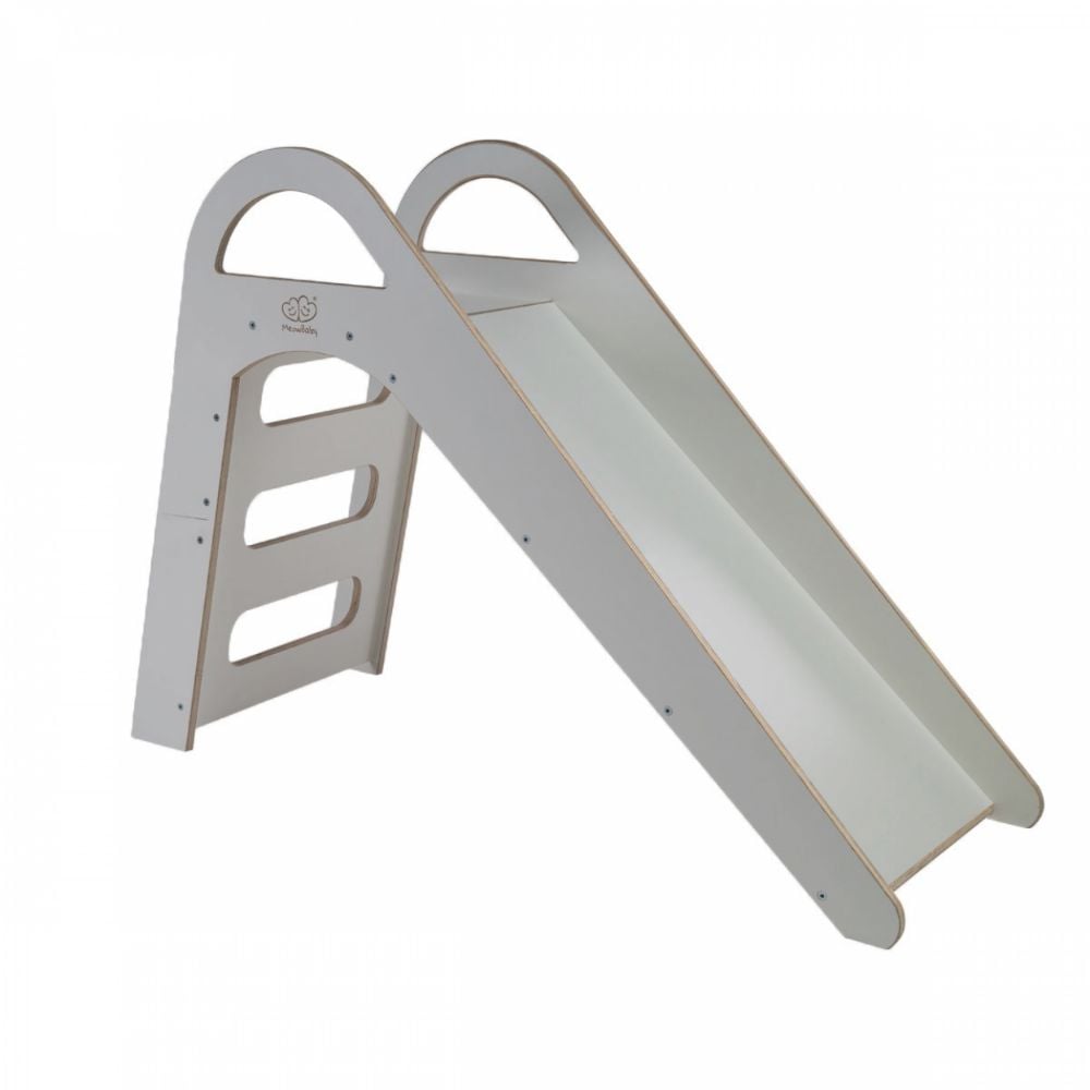 MeowBaby Wooden Slide for Children 87x46cm Indoor, Gray (ZS002IE) (MEBZS002IE)