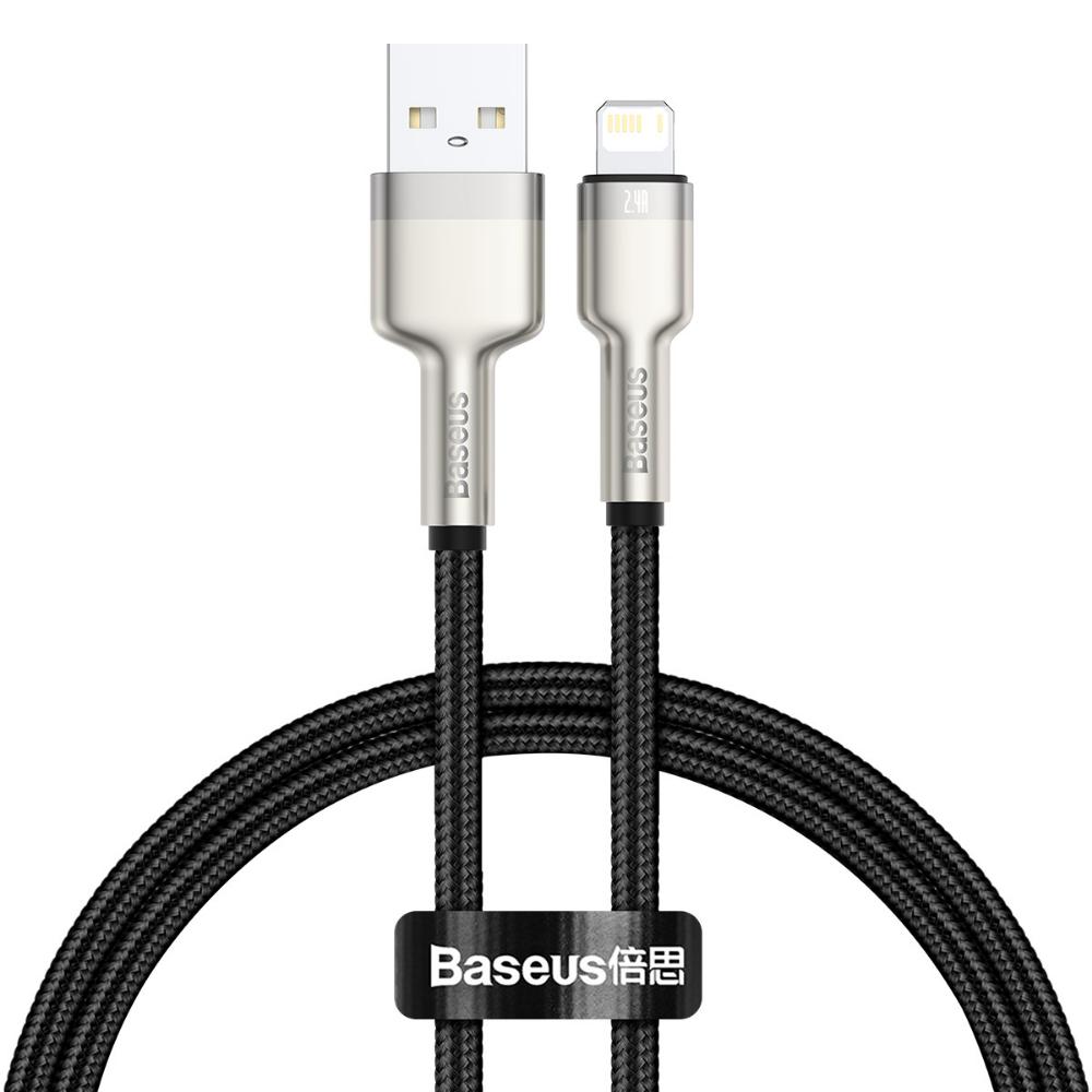 Baseus Braided USB to Lightning Cable Μαύρο 0.25m (CALJK-01) (BASCALJK-01)