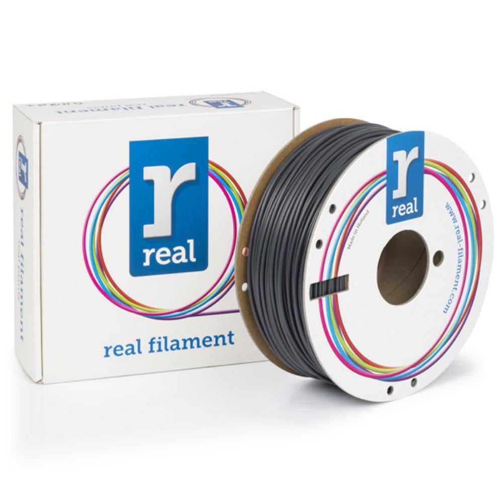 REAL PLA 3D Printer Filament - Gray - spool of 1Kg – 2.85mm (REALPLATGRAY1000MM285)