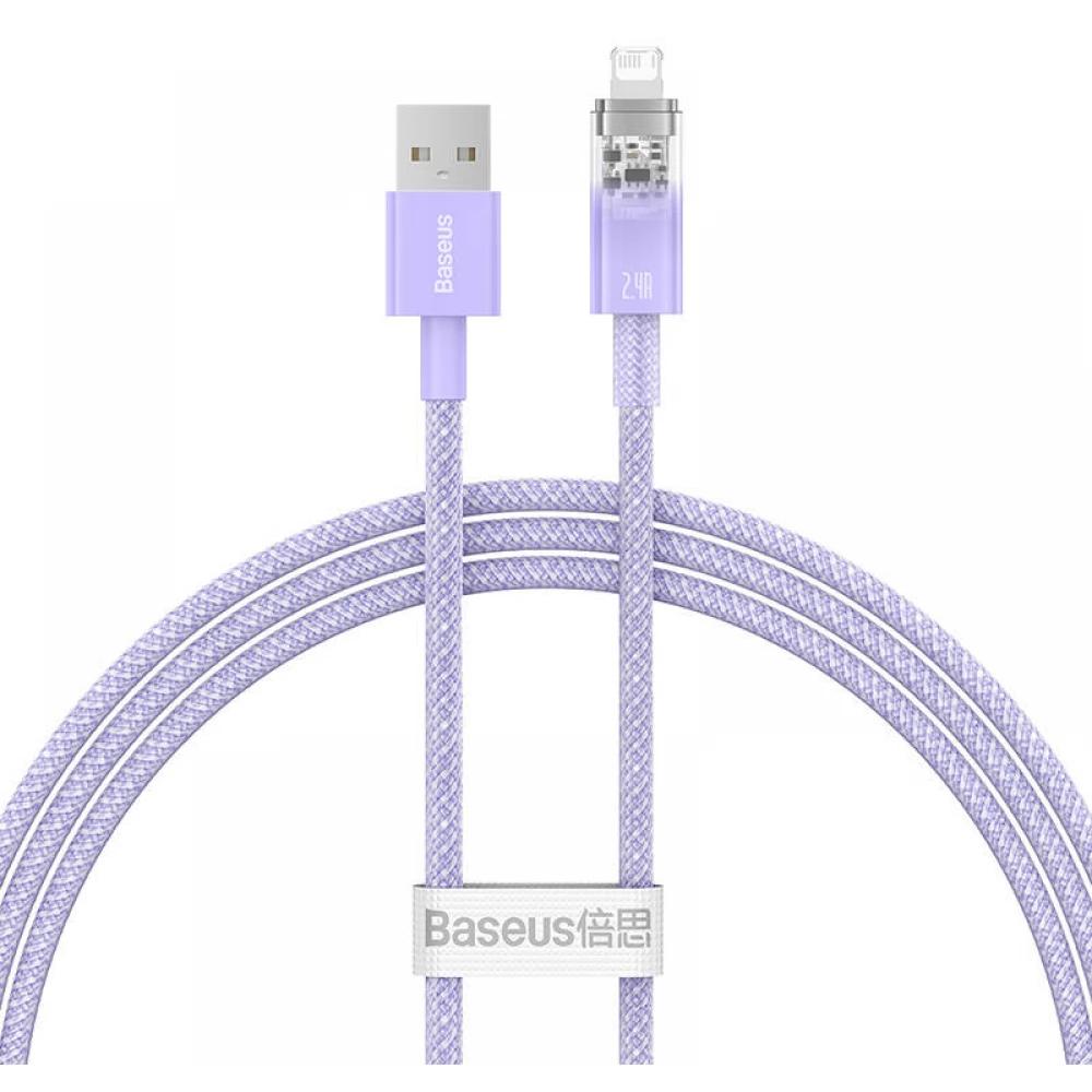 Baseus Fast Charging cable USB-A to Lightning Explorer Series 1m 2.4A purple (CATS010005) (BASCATS010005)