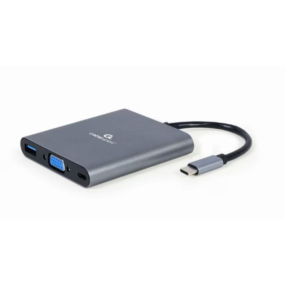 Cablexpert USB-C Docking Station με HDMI 4K PD Γκρι (A-CM-COMBO6-01) (GEMA-CM-COMBO6-01)