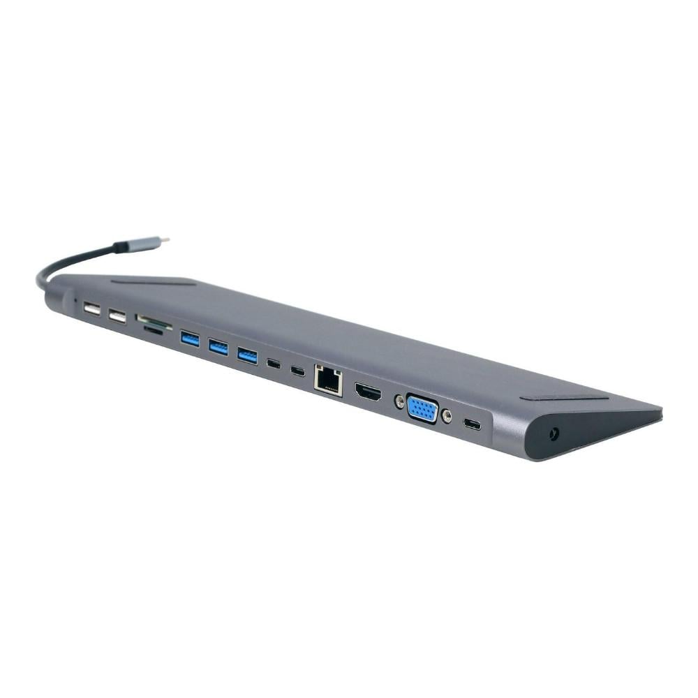 Cablexpert USB-C Hub HDMI Gbe 3x USB 3.1 2x USB 2.0 2x USB-C USB-C Pd Card VGA (A-CM-COMBO9-01) (GEMA-CM-COMBO9-01)