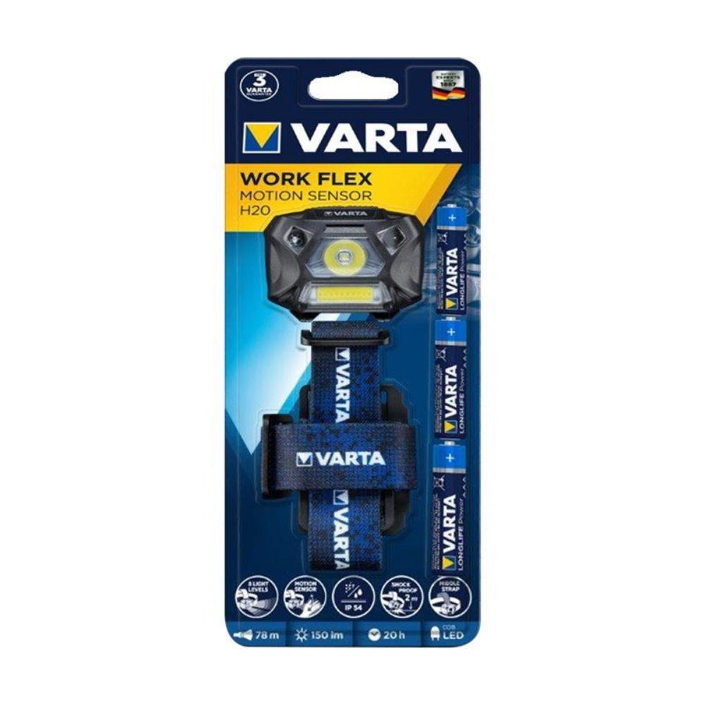 Varta LED headlight, front control WORK FLEX MOTION SENSOR H20 3W 3AAA 18648 (VART18773)