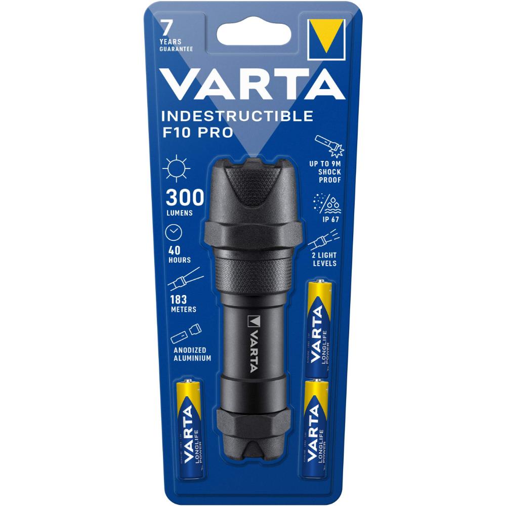 Varta F10 PRO 6W 3AAA 18710 'Indestructible' LED flashlight (VART18655)